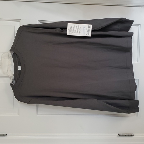 lululemon athletica Tops - NWT Lululemon All Yours Cotton Long Sleeve Sz S(sz6) ONXY Gray
